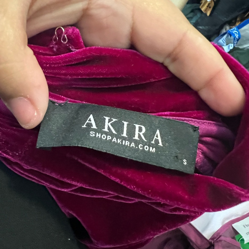 Akira Velvet Mick Neck Long Sleeve Midi Dress - Picture 5 of 7